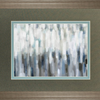 Silver Rain By Karen Lorena Parker - Framed Print Wall Art - Dark Gray