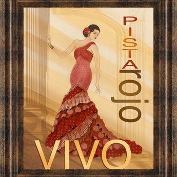 Pista Rojo By Tava Studio Framed Print Wall Art - Red