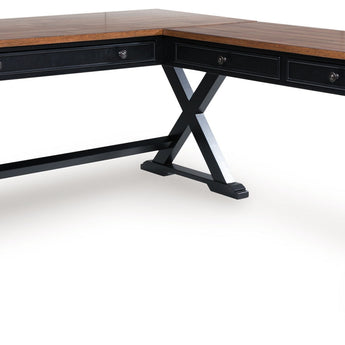 Wildenauer - Escritorio y mesa de oficina en casa - Marrón/Negro