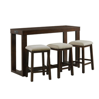 Hardy - Juego de mesa de bar multiusos - Nogal oscuro