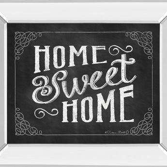 Home Sweet Home By Susan Ball - Mirror Framed Print Wall Art - Dark Gray