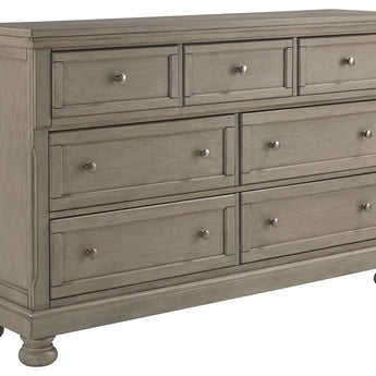 Lettner - Dresser - 7-drawers - Light Gray