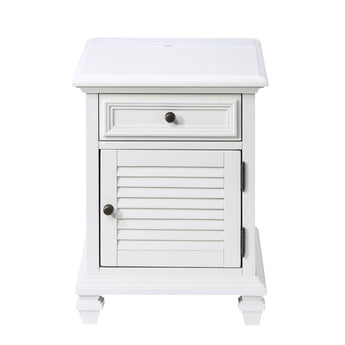 Charlestown - Storage End With USB - White