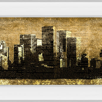 Defined City Il By Sd Graphic Studio - Mirror Framed Print Wall Art - Beige