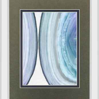 Endless Blue I By Eva Watts Mirrored Frame - Blue