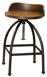 Pueblo Swivel Stool (Set of 2) Deep Brown - Stool Sets at Quality Home Furniture Mesquite