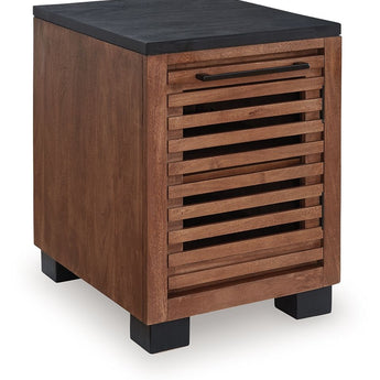 Kallari - Mesa auxiliar con silla - Marrón cálido/Negro