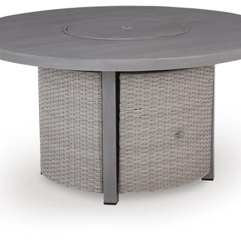 Half Moon Beach - Round Fire Pit Table - Gray