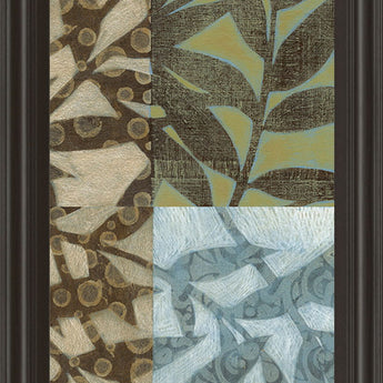 Leaves I - Framed Print Wall Art - Blue