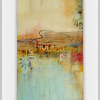 Eastside Story II By Erin Ashley - Mirror Framed Print Wall Art - Beige