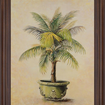 Verdant Fronds - 28" x 34" Framed Wall Art - Beige