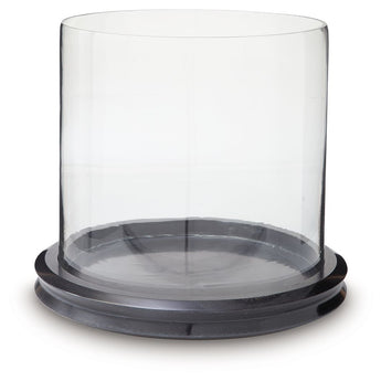 Saskia - Candle Holder - Clear / Black