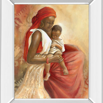 Beauty Of Love I By Carol Robinson - Mirror Framed Print Wall Art - Light Brown