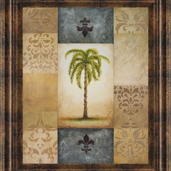 Fantasy Palm Il By Michael Marcon - Framed Print Wall Art - Light Brown