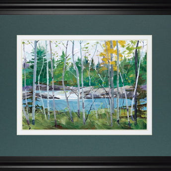Extounge Rapids By G. Forsythe - Framed Print Wall Art - Blue