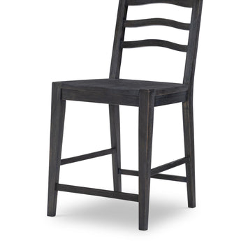 Halifax - Counter Height Ladder Back Chair (Set of 2) - Flax And Java
