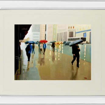 New York State Of Mind By Tate Hamilton - Mirror Framed Print Wall Art - Beige
