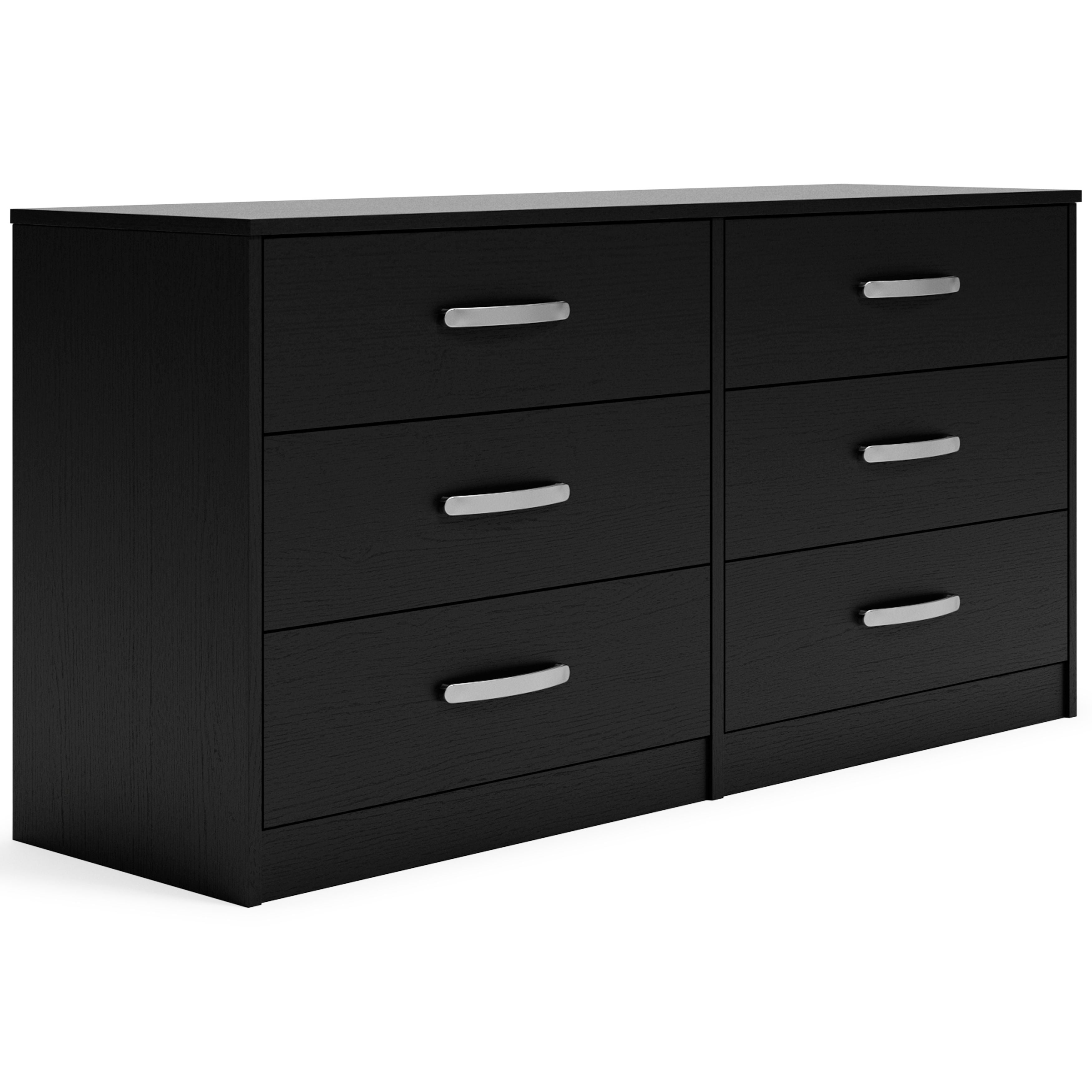 ashley furniture black dresser Finch - Six Drawer Dresser - Black