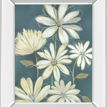 Opposites Attract I By Maria - Mirror Framed Print Wall Art - Blue