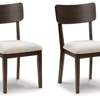 Mallenette - Silla de comedor tapizada (juego de 2) - Merlot