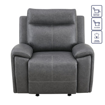 Gaston - Manual Recliner - Gray