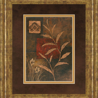 Copper Rhythm Il By Vivian Flasch - Framed Print Wall Art - Light Brown