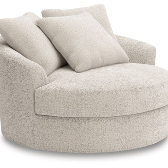 Cuddle Plush - Oversized Swivel Accent Chair - Arctic