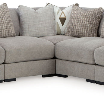 Aslan Court - 5-Piece Sectional - Pebble