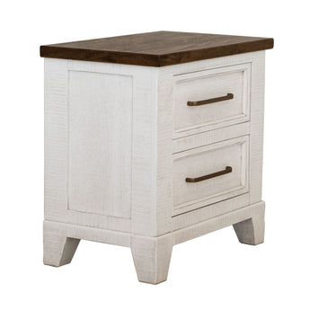 Stoa - 2 Drawer Nightstand - White / Brown