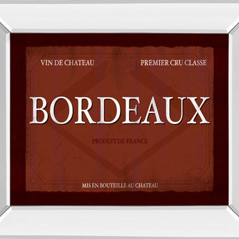 Bordeaux By Paola Viveiros - Mirror Framed Print Wall Art - Dark Red