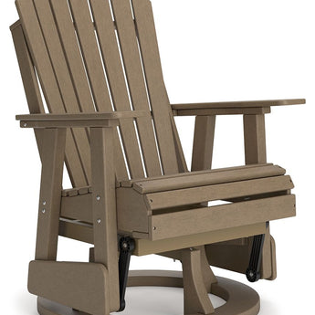 Hyland Wave - Swivel Glider Chair - Driftwood