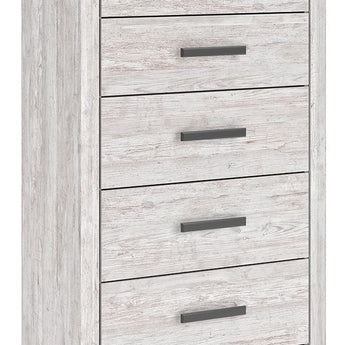 Cayboni - Five Drawer Chest - Whitewash
