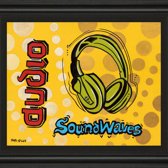Audio By Tava Luv - Framed Print Wall Art - Yellow