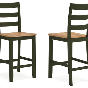 Gesthaven - Barstool (Set of 2) - Natural / Green