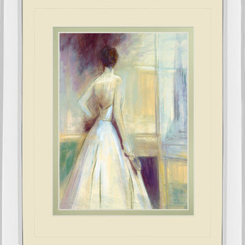 Getting Ready By Sutton - Mirror Framed Print Wall Art - Beige