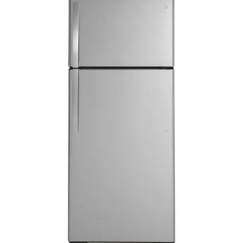 GE 17.5 Top Mount Refrigerator, Stainless - GTS18HYNRFS