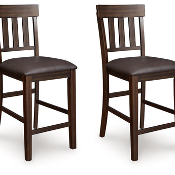 Haddigan - Upholstered Barstool (Set of 2) - Dark Brown