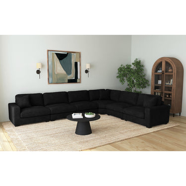 Arizona Steno Black 3PC Sectional Set w/LHF Chaise