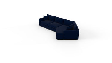 Cedar Park 154" Raf Cuddler Sectional - Superb Cobalt