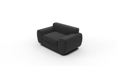Domain 58" Arm Chair - Superb Gunmetal