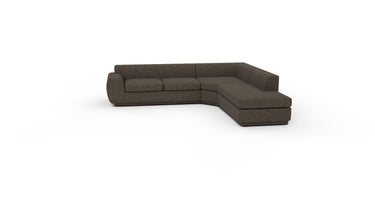 Domain 120" RAF Bumper Chaise Sectional - Dream Chocolate