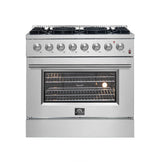 Forno 36" Dual Range w/Convection Oven, S.S. - FFSGS6197-36