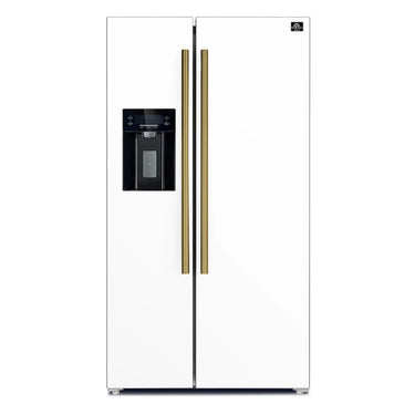 Forno 36" SXS Refrigerator, White - FFRBI1844-36WHT