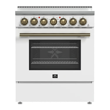 Forno 30" Paolo Electric Range, White - FFSEL6011-30WHT