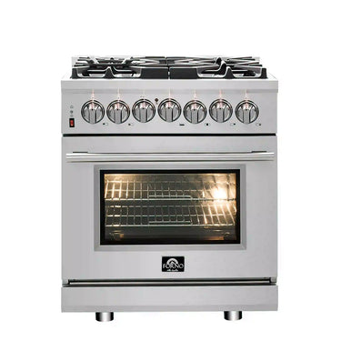 Forno 30" Pro-Style Gas Range, Dual Fuel, S.S. - FFSGS6125-30