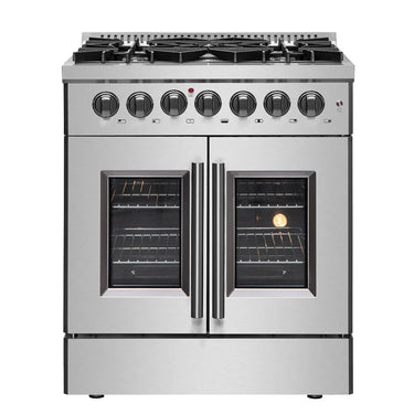 Forno 30" French Door Dual Fuel Gas Range, S.S. - FFSGS6356-30