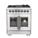 Forno 30" French Door Dual Fuel Gas Range, S.S. - FFSGS6387-30