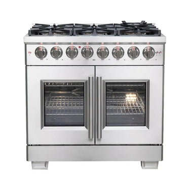 Forno 36" French Door Dual Fuel Gas Range, S.S. - FFSGS6387-36