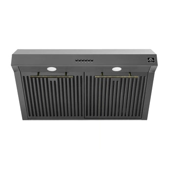 Quality Home Bari Espresso 30" Range Hood, Black - FRHUC5255-30BLK
