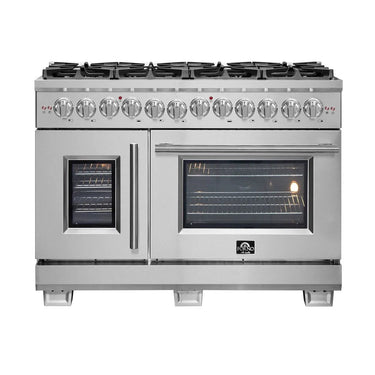 Forno 48" French Door Dual Fuel Gas Range, S.S. - FFSGS6387-48